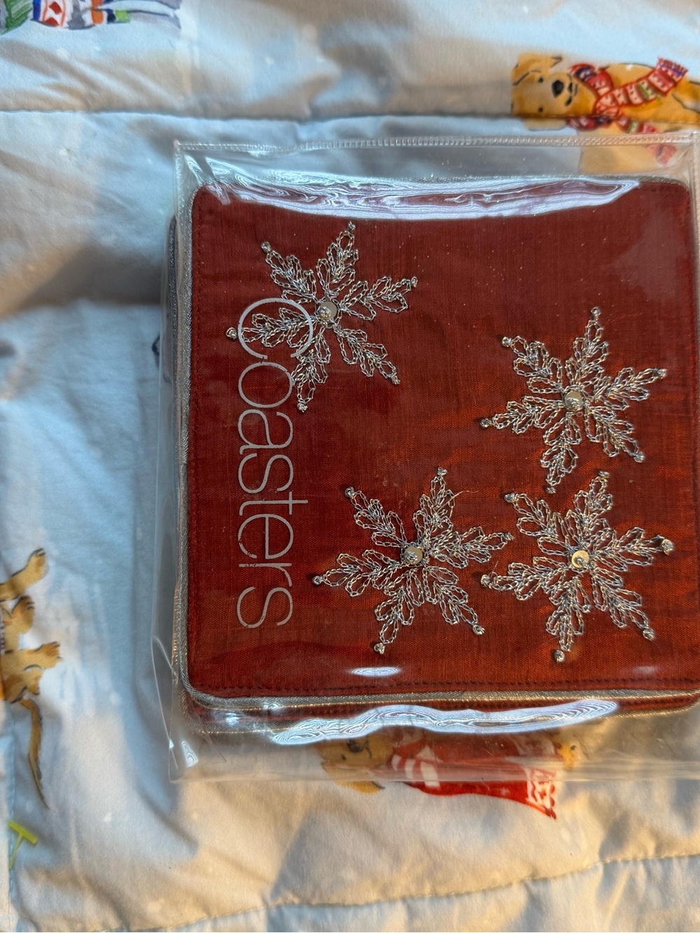 Crate & Barrel holiday coaster New